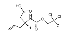 (R)-3-(((2,2,2-trichloroethoxy)carbonyl)amino)hex-5-enoic acid结构式