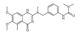 3-(3-{[(6,7-dimethoxy-5-methyl-4-oxo-1,4-dihydro-quinazolin-2-yl)-methyl-amino]-methyl}-phenyl)-1,1-dimethyl-urea结构式