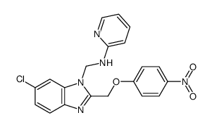 N-[[6-chloro-2-[(4-nitrophenoxy)methyl]benzimidazol-1-yl]methyl]pyridin-2-amine Structure