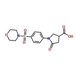 1-[4-(4-Morpholinylsulfonyl)phenyl]-5-oxo-3-pyrrolidinecarboxylic acid Structure