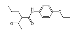 2-propyl-acetoacetic acid p-phenetidide Structure