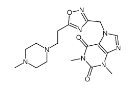 1,3-dimethyl-7-[[5-[2-(4-methylpiperazin-1-yl)ethyl]-1,2,4-oxadiazol-3-yl]methyl]purine-2,6-dione Structure