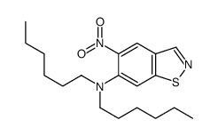 N,N-dihexyl-5-nitro-1,2-benzothiazol-6-amine Structure