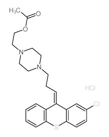 2-[4-[(3E)-3-(2-chlorothioxanthen-9-ylidene)propyl]piperazin-1-yl]ethyl acetate structure