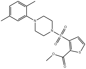 methyl 3-{[4-(2,5-dimethylphenyl)piperazin-1-yl]sulfonyl}thiophene-2-carboxylate Structure