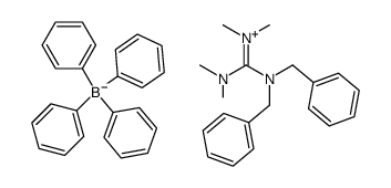 1,1-Dibenzyl-2,2,3,3-tetramethylguanidinium-tetraphenylborat Structure