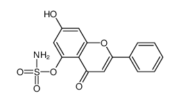 (7-hydroxy-4-oxo-2-phenylchromen-5-yl) sulfamate Structure