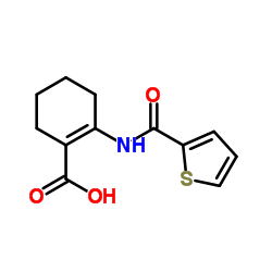 2-[(2-Thienylcarbonyl)amino]-1-cyclohexene-1-carboxylic acid结构式