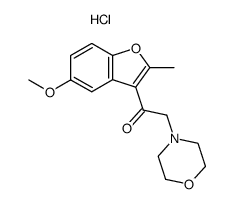 2-Methyl-3-morpholinoacetyl-5-methoxybenzofuran hydrochloride结构式