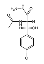 (2RS,3SR)-2-acetylamino-3-(4-chloro-phenyl)-3-hydroxy-propionic acid hydrazide结构式