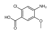 4-Amino-2-chloro-5-methoxy-benzoic acid结构式