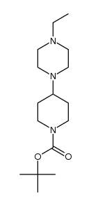 tert-butyl 4-(4-ethylpiperazin-1-yl)piperidin-1-carboxylate结构式