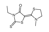 3-ethyl-5-(3-methylthiazolidin-2-ylidene)rhodanine Structure