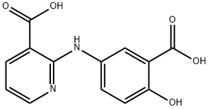 2-(3-Carboxy-4-hydroxy-phenylamino)-nicotinic acid structure