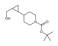 4-[(1R,2S)-2-(羟甲基) 环丙基]-1-哌啶羧酸结构式