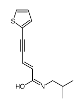 (E)-N-(2-methylpropyl)-5-thiophen-2-ylpent-2-en-4-ynamide结构式