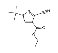 3-cyano-1-(1,1-dimethylethyl)-1H-pyrazole-4-carboxylic acid ethyl ester结构式