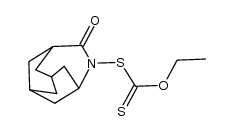 ester 4-dithioethylcarbonate 4-azatricyclo[4.3.1.1(3,8)]undecan-5-one Structure