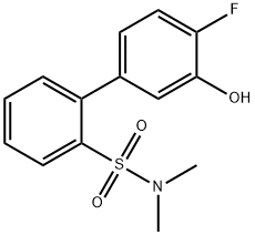 2-(4-Fluoro-3-hydroxyphenyl)-N,N-dimethylbenzenesulfonamide Structure