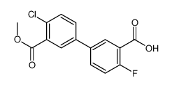 5-(4-chloro-3-methoxycarbonylphenyl)-2-fluorobenzoic acid Structure