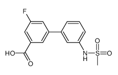 3-fluoro-5-[3-(methanesulfonamido)phenyl]benzoic acid Structure