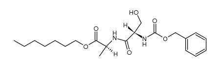 N-Benzyloxycarbonyl-L-seryl-L-alanin-heptylester Structure