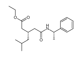 (S)-ethyl 5-methyl-3-[2-oxo-2-((S)-1-phenylethylamino)ethyl] hexanoate结构式