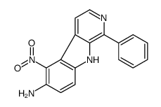 5-nitro-1-phenyl-9H-pyrido[3,4-b]indol-6-amine结构式