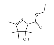 ethyl 3-hydroxy-3,4,4,5-tetramethyl-3,4-dihydro-2H-pyrolle-2-carboxylate结构式