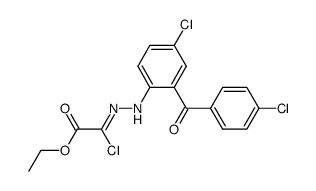 ethyl 2-chloro-2-(2-(4-chloro-2-(4-chlorobenzoyl)phenyl)hydrazono)acetate Structure