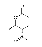 5S,6S-5-carboxy-6-methyl-3,4,5,6-tetrahydropyran-2-one结构式