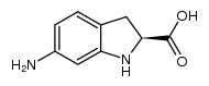 6-amino-(S)-indoline-2-carboxylic acid结构式