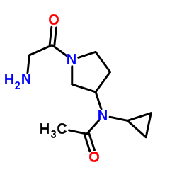 N-Cyclopropyl-N-(1-glycyl-3-pyrrolidinyl)acetamide结构式