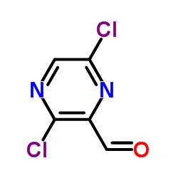 3,6-二氯吡嗪-2-甲醛结构式