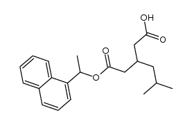 (1'SR,3 SR)-1-(1'-napthyl)ethyl-3-(carboxylomethyl)-5-methylhexanoate结构式