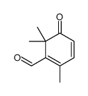 2,6,6-trimethyl-5-oxocyclohexa-1,3-diene-1-carbaldehyde结构式