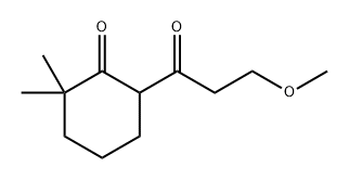 6-(3-甲氧基丙酰基)-2,2-二甲基环己-1-酮结构式