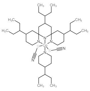 cobalt; 4-pentan-3-yl-6H-pyridine; 4-pentan-3-yl-3,4,5,6-tetrahydro-2H-pyridine; dithiocyanate structure