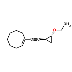 Cyclooctene, 1-[(2-ethoxycyclopropyl)ethynyl]-, trans- (9CI) Structure