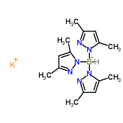 三(3,5-二甲基-1-吡唑基)硼氢化钾结构式