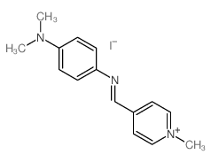 N,N-dimethyl-4-[(1-methylpyridin-4-yl)methylideneamino]aniline Structure