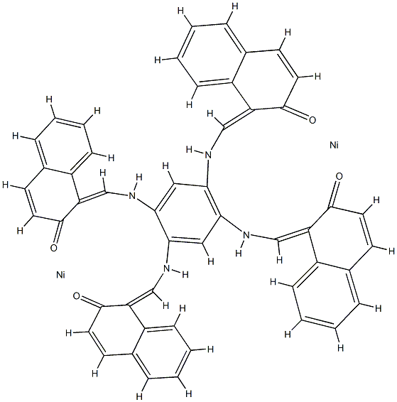 [μ-[[1,1',1'',1'''-[benzene-1,2,4,5-tetrayltetrakis(nitromethylidyne)]naphth-2-olato](4-)]]dinickel Structure