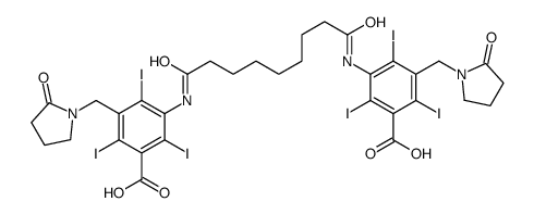 3-[[9-[3-carboxy-2,4,6-triiodo-5-[(2-oxopyrrolidin-1-yl)methyl]anilino]-9-oxononanoyl]amino]-2,4,6-triiodo-5-[(2-oxopyrrolidin-1-yl)methyl]benzoic acid Structure