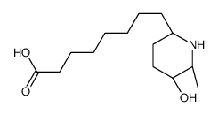 8-[(2R,5S,6S)-5-hydroxy-6-methylpiperidin-2-yl]octanoic acid Structure