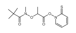 2-thioxopyridin-1(2H)-yl 2-((N-methylpivalamido)oxy)propanoate Structure