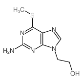 9H-Purine-9-ethanol,2-amino-6-(methylthio)-结构式