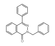 1(2H)-Phthalazinone, 4-phenyl-2-(phenylmethyl)-结构式