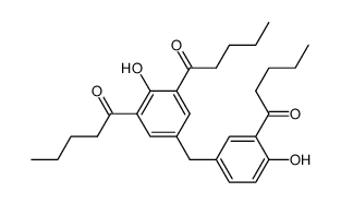 5'-Valeryl[3',3'''-methylenebis(6'-hydroxyvalerophenone)]结构式