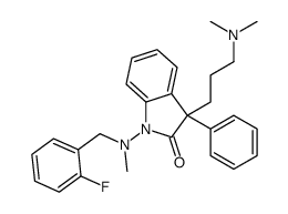 3-[3-(dimethylamino)propyl]-1-[(2-fluorophenyl)methyl-methylamino]-3-phenylindol-2-one Structure