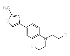 N,N-bis(2-chloroethyl)-4-(2-methyl-1,3-thiazol-4-yl)aniline结构式